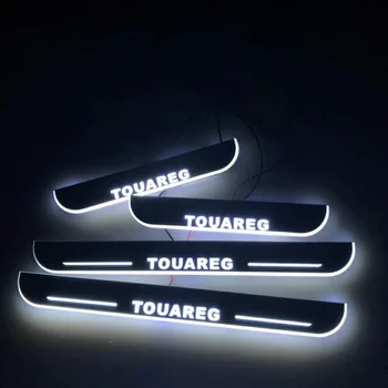 

Free express ship Led door sill Decorative lights Slat guards Plate strips for Volkswagen touareg