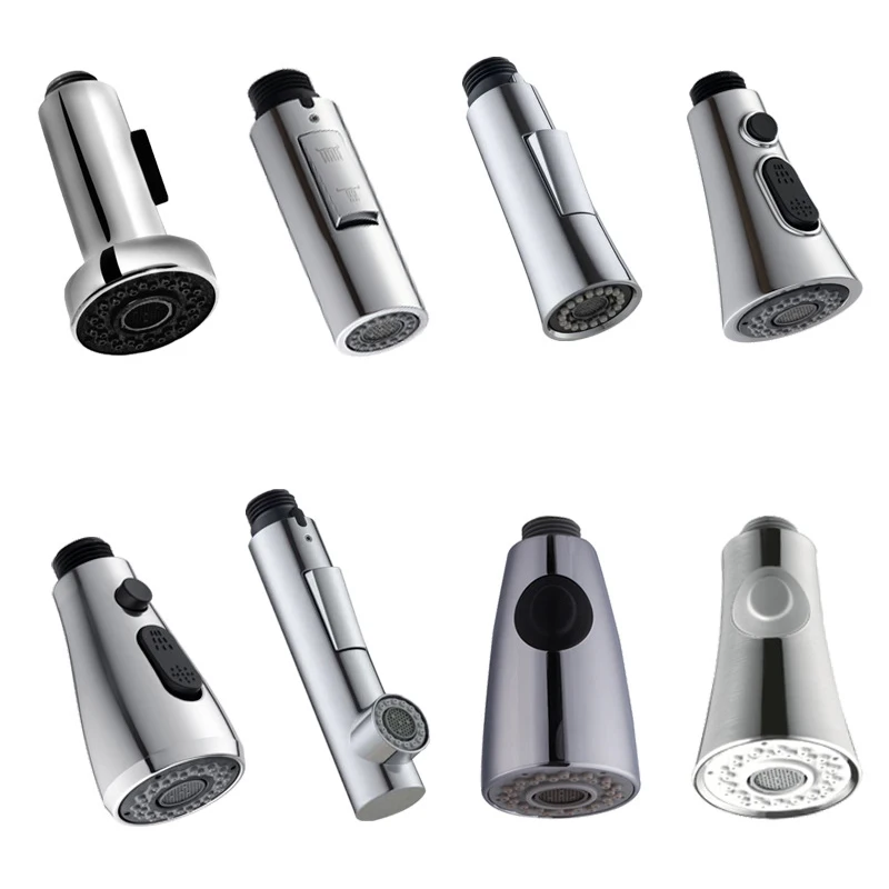Universal Kitchen Bathroom Tap Faucet Pull Out Shower Head Water Spray Replacement Head Sprinkler Pressure 360 Degree Rotating