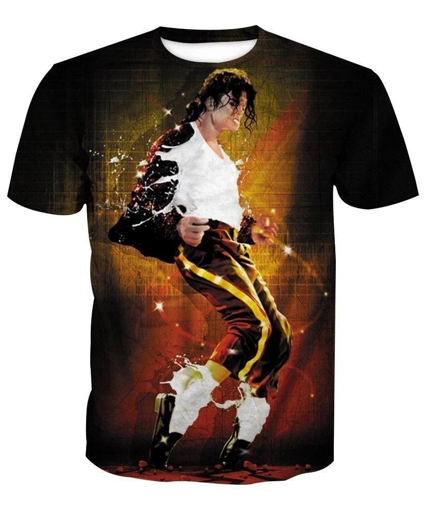 Michael Jackson Print Summer Men's O-Neck T-Shirts Casual Short Sleeve  Oversized Pullover Fashion Streetwear Trend Men Clothing - AliExpress