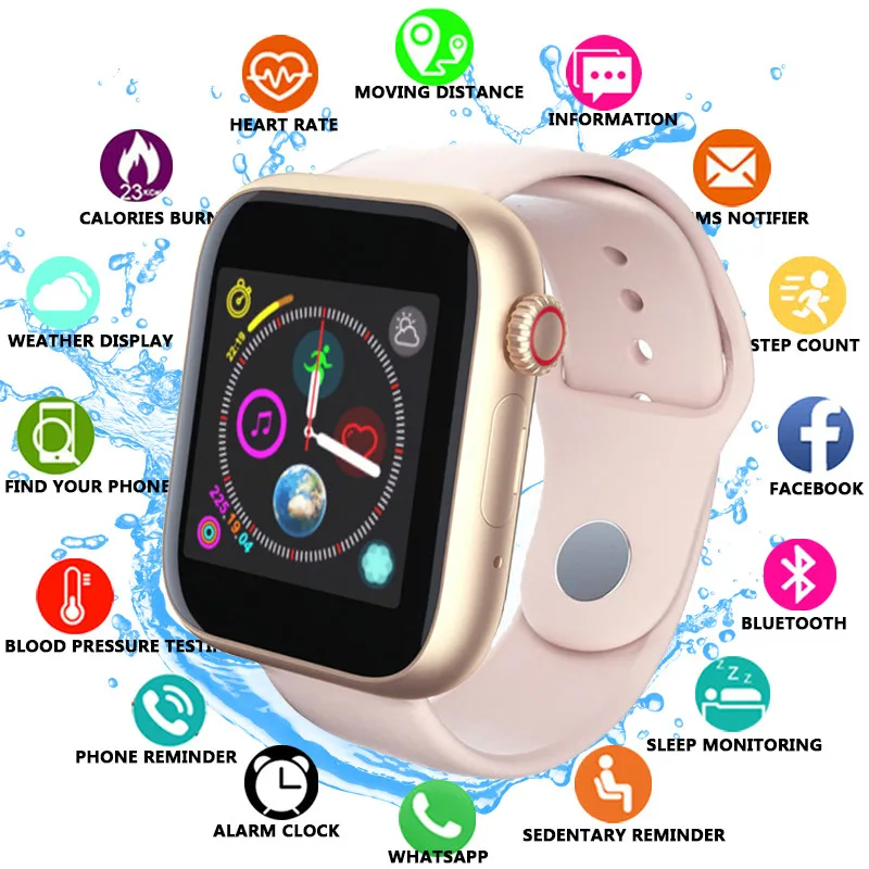 

New Women Smart Watch Sim Card Fitness Bluetooth IOS Android Watch Phone Watches Camera Music Player WhatsApp Smartwatch for Kid