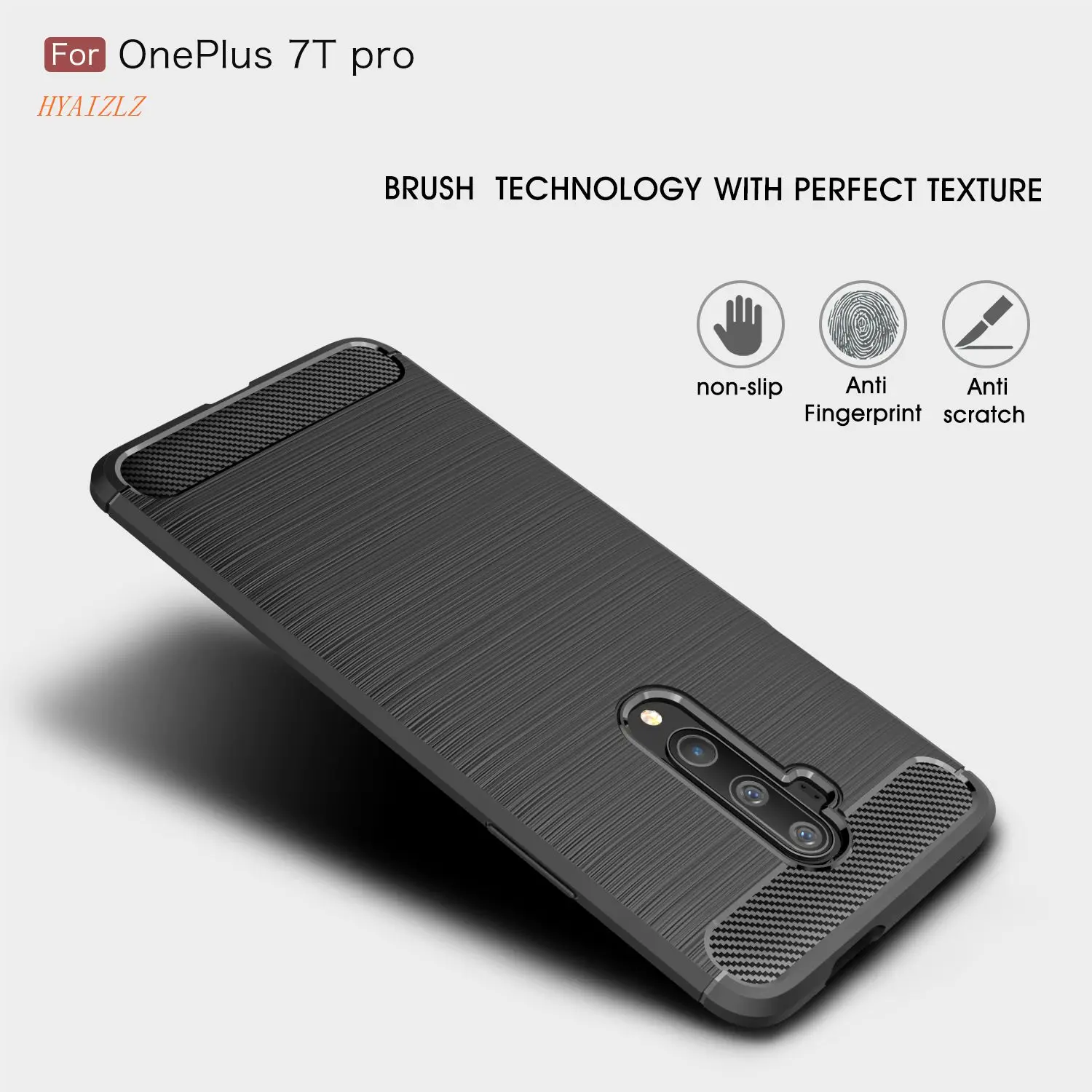 Ultra Thin Case For Oneplus 7T Pro Cover Carbon Fiber Soft TPU Slim Fit