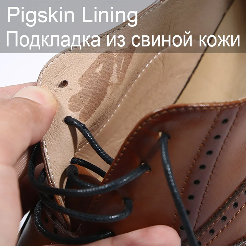 MORDOAN Oxfords Women Calfskin Genuine Leather Wingtip Lace-Up Closure Ladies Brogue Flat Derby Shoes Retro Brock women's Shoes