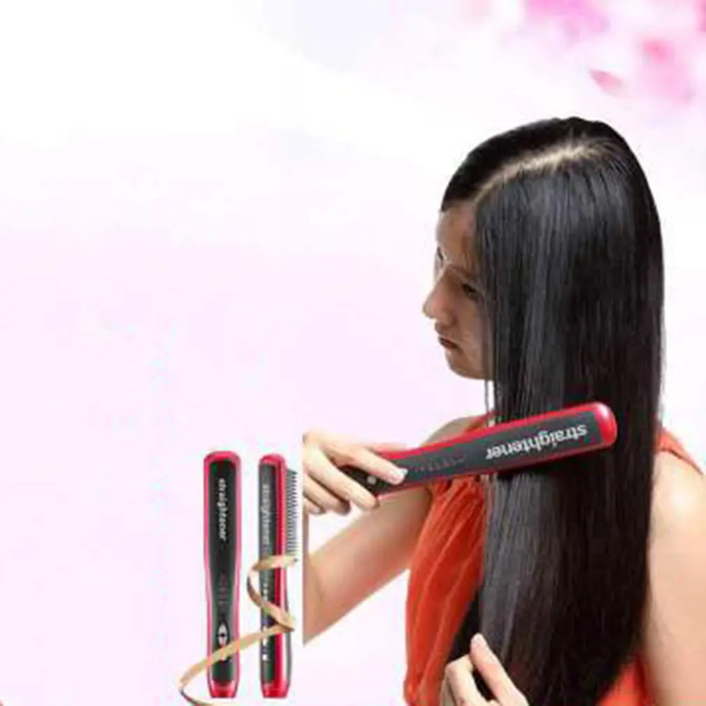 Многофункциональный выпрямитель для волос двойного назначения прямые волосы гребень бигуди прямые зажимы прямой электрический выпрямитель