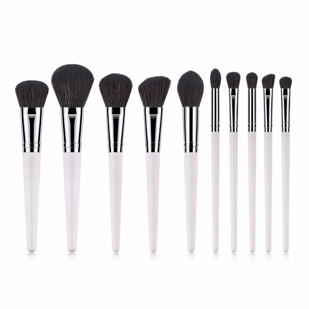 10pcs Makeup Brushes Synthetic-Natural Hair Maquiagem Professional Eyeshadow Foundation Beauty Makeup Tools For Face