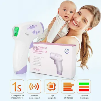 

In Stock! Non-Contact Infrared Forehead Thermometer For Adults And Children With Lcd Display Digital Laser