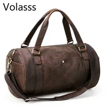 Новинка, мужская сумка для путешествий на выходные, большая вместительность, Crazy Horse, натуральная кожа, мужские сумки на плечо, для путешествий, спортивная сумка, сумки