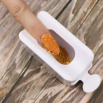 

Glitter Container Portable Dipping Powder Recycling Tray Nail Glitter Storage Box Manicure Tool Nail Art Equipment Accessory