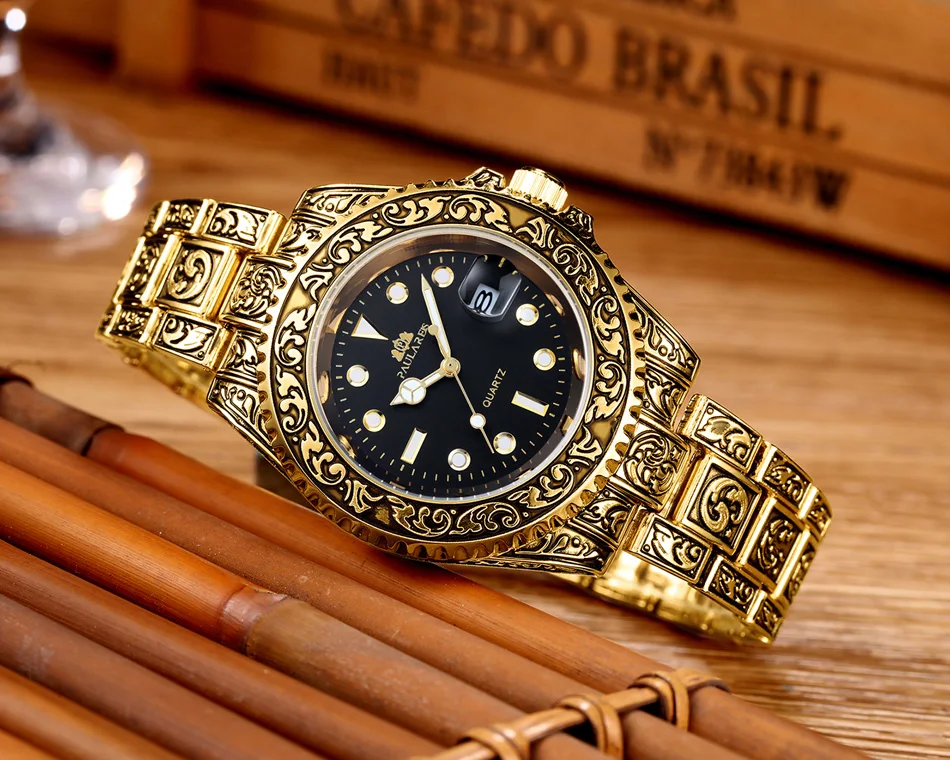 Quarzo classico da uomo, antico, vintage, luminoso, in oro rosa, oro giallo, argento, 2 toni, rosso verde, blu sfumato_voghion.com