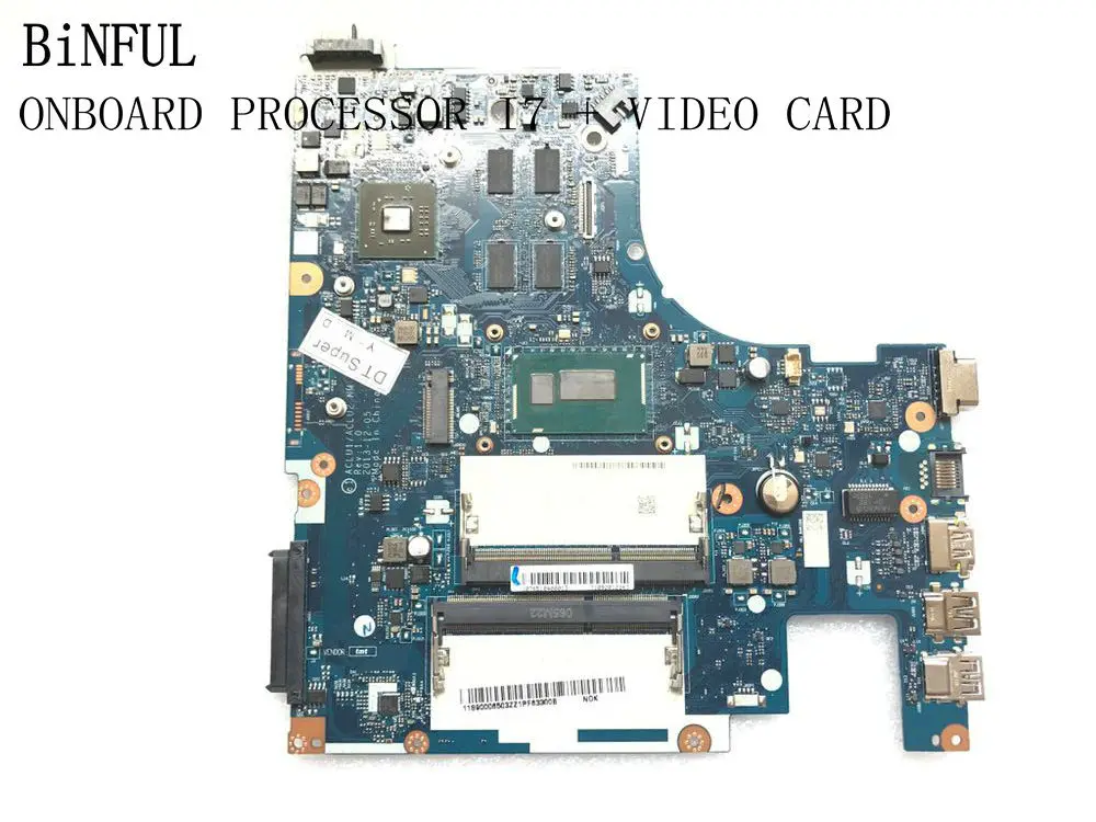 BiNFUL доступны ACLU1/ACLU2 NM-A271 MIANBOARD для LENOVO G50-70 материнская плата с бортовым процессором I7+ видеокарта