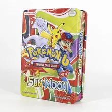 TAKARA TOMY PTCG Desktop Pokemon Flash Cards Collections GX Evolutions Children Toys Big Metal Box Big Shining Card TAKARA TOMY PTCG Desktop Pokemon Flash Cards Collections GX Evolutions Children Toys Big Metal Box Big Shining Card