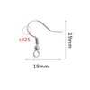 20pcs/lot 925 ear hook Stainless Steel Ear Wires Gold Silver Steel Earrings Hook for DIY Jewelry Earring Making Accessories ► Photo 3/6