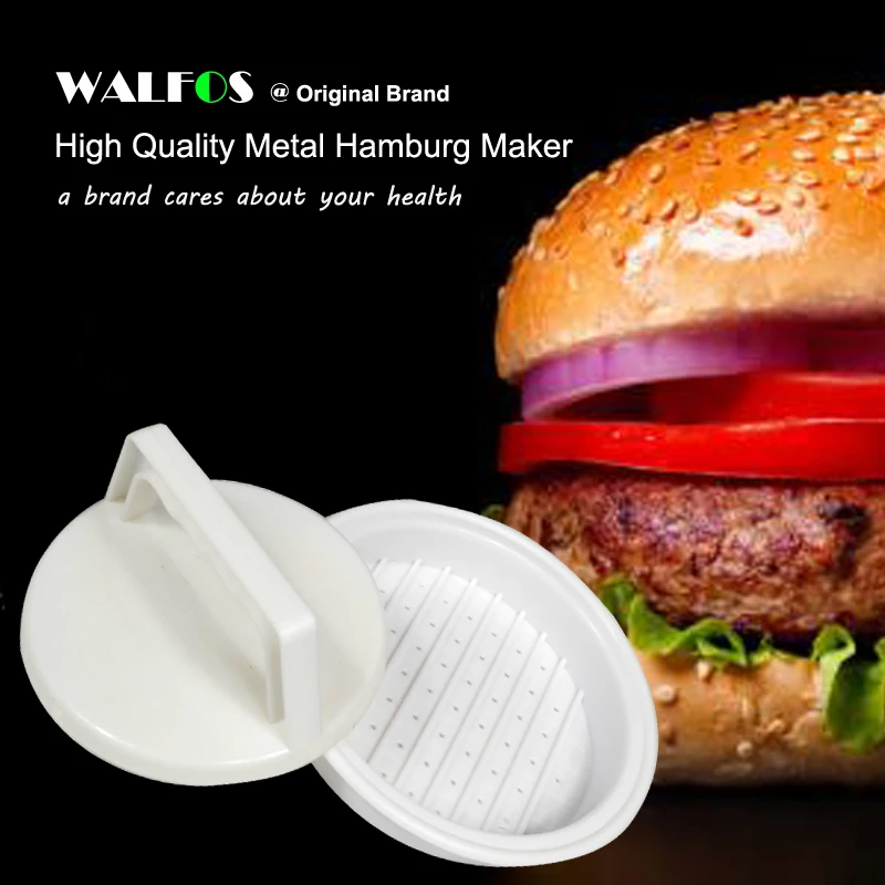 WALFOS 1 Set DIY Hamburger Meat Press Tool Patty Makers Meat Burger Maker Mold Food-Grade Plastic Hamburger Press Burger Maker