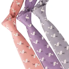 7cm cavalo pássaro impresso dos homens laços moda casual dos desenhos animados gravata festa de aniversário engraçado algodão gravata estudante escola acessórios