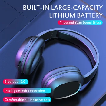 

T5 Wireless Bluetooth Headphones Foldable Head-mounted 9D Stereo HiFi Sport Headset Earphone Video Game Earpiece Hot In Sale