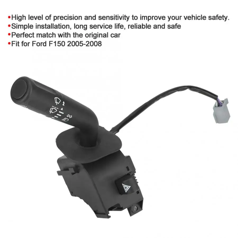 Переключатель для фар, указателей поворота, 5L3Z13K359AAA, подходит для Ford F150 2005 2006 2007 2008, черный переключатель фар