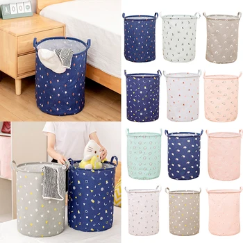 

Laundry Hamper Basket Printing Waterproof Washing Bag Foldable Storage Organizer Dirty Cloth Save Space Bathroom Home Folding
