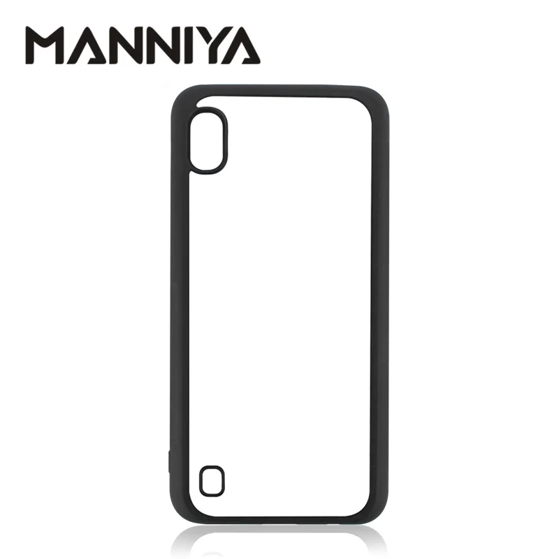 MANNIYA for Samsung Galaxy  A10 A20 A30 A40 A50 A70 A90 Blank 2D Sublimation Case Rubber TPU+PC with Aluminum Inserts