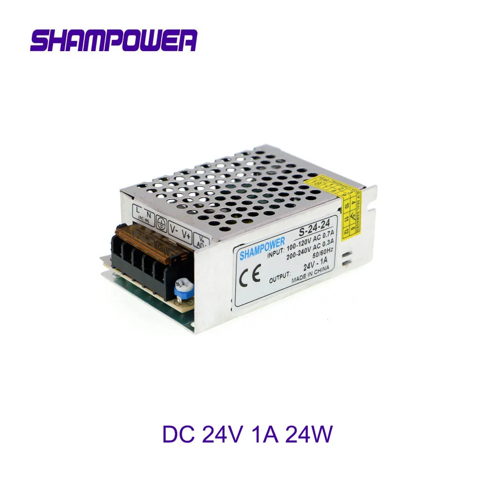 

DC 24V 1A 24W LED Switching Power Supply Driver Transformers AC110V 220V TO DC 24V SMPS for Led Strip Modules Light