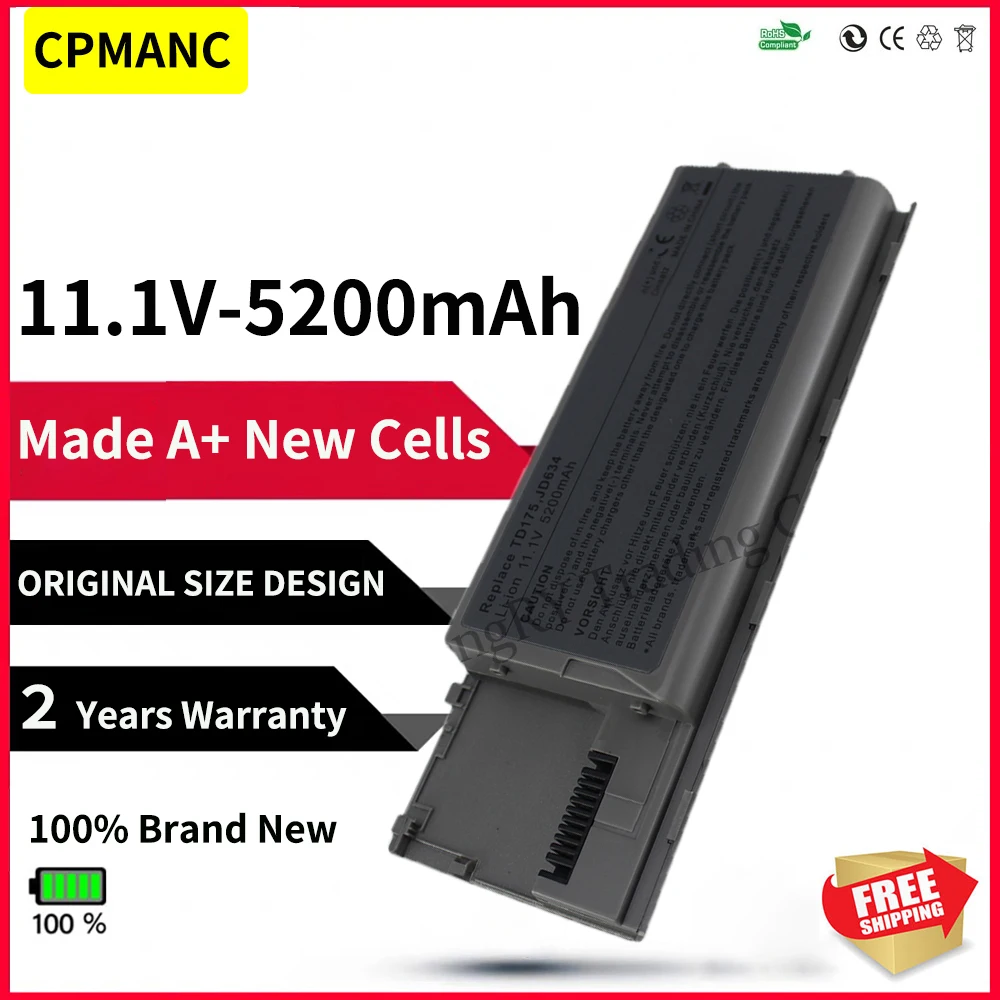 

Аккумулятор для ноутбука CPMANC 11,1 В JD775 JY366 489 kdkd491 KD492 KD494 KD495 NT379 PC764 PC765 для Dell Latitude D620 D630 D631 6 ячеек