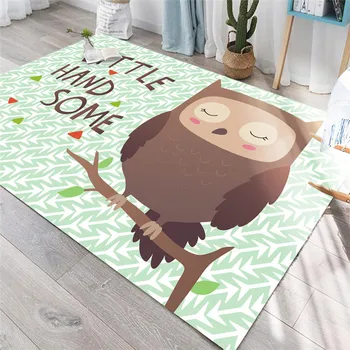 

Modern 3D Printed Cartoon Animals pattern Child Carpet Baby Game Rug Cat/Fox/Owl soft Carpets Kids Play Crawl Antiskid Floor Mat
