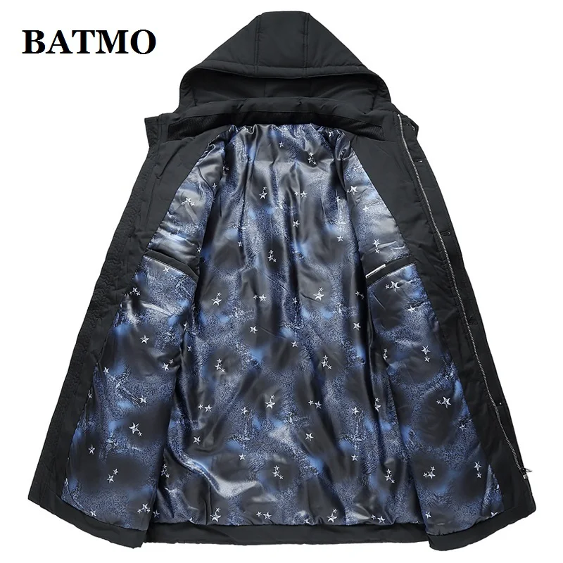 BATMO Новое поступление зимние высококачественные мужские парки с толстым капюшоном, мужские зимние куртки с капюшоном, большие размеры L-6XL 7809