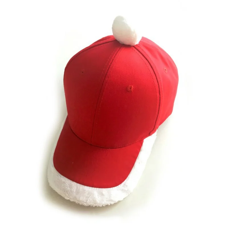 

Christmas Santa Hat Red And White Baseball Hat With Plush Pom Pom Festival Party Hat For Unisex Adults Christmas Decorations