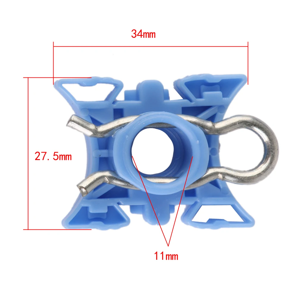 4 x регулятор окна скользящий шарнир клип Крепеж синий для Volvo 51321938884