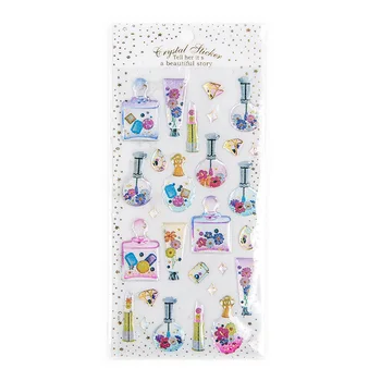 

1 Sheet Cute Diamond And Perfume Crystal DIY Stickers Decorative Scrapbooking Diary Album Stick Label Kids Gift