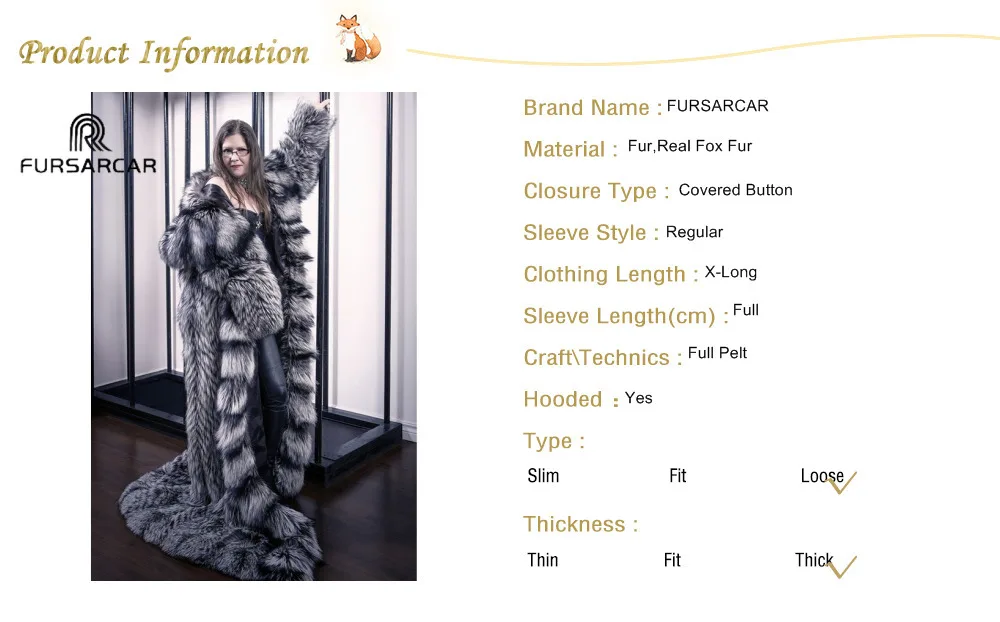 Натуральный женский натуральный мех серебристой лисы 160 см, длинная роскошная женская куртка, жилет из лисьего меха с капюшоном, толстые теплые пальто из натурального меха