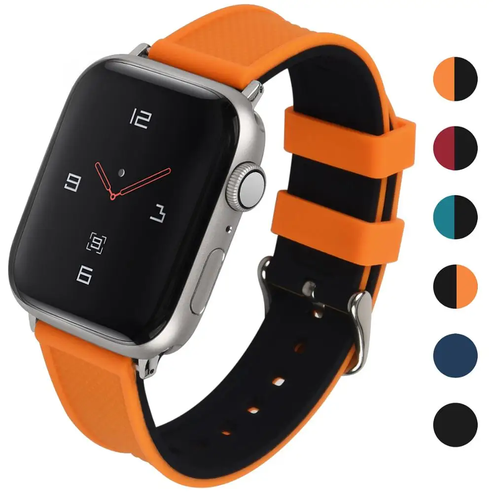 Ремешок Fullmosa для Apple Watch Band 40 мм 44 мягкий резиновый ремешок Series 4 iWatch спортивные
