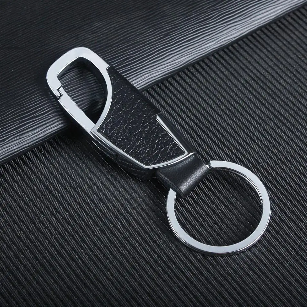 

Adeeing Keychains Men Fashion Simple Metal Leather Adeeing Keyring Keychain Motorcycle Automobile Accessories Key Chain