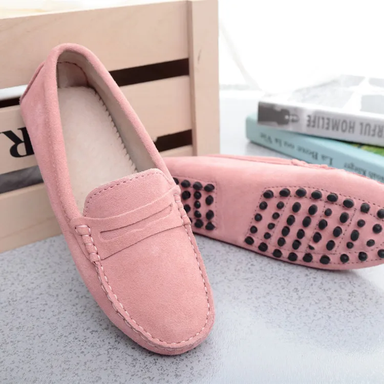 

High Quality Winter 2019 New Women Flats Genuine Leather Women Shoes Brand Driving Shoes Spring Summer Women Casual Shoes