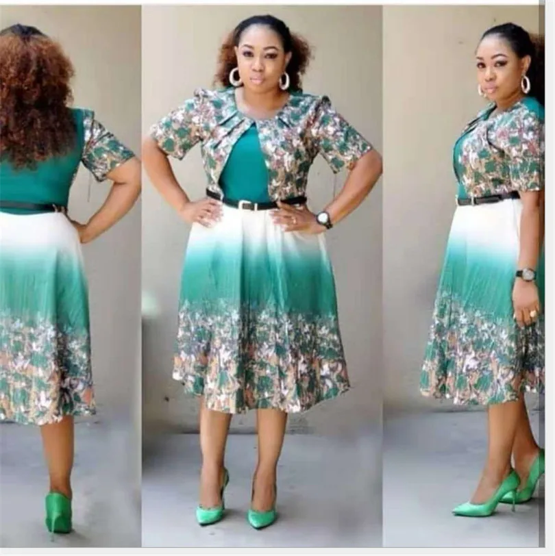 Летние платья в европейском и американском стиле с короткими рукавами и поясом
