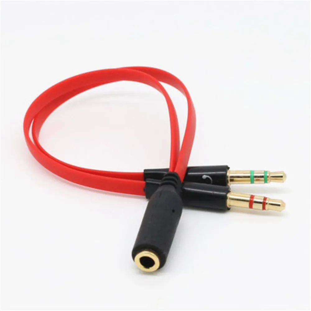 50pcs 3 5mm Jack Earphone Splitter Cable Speaker Headphone Extension Cable 3 5mm Female to 3 5 mm Male Stereo Plug Audio Adapter