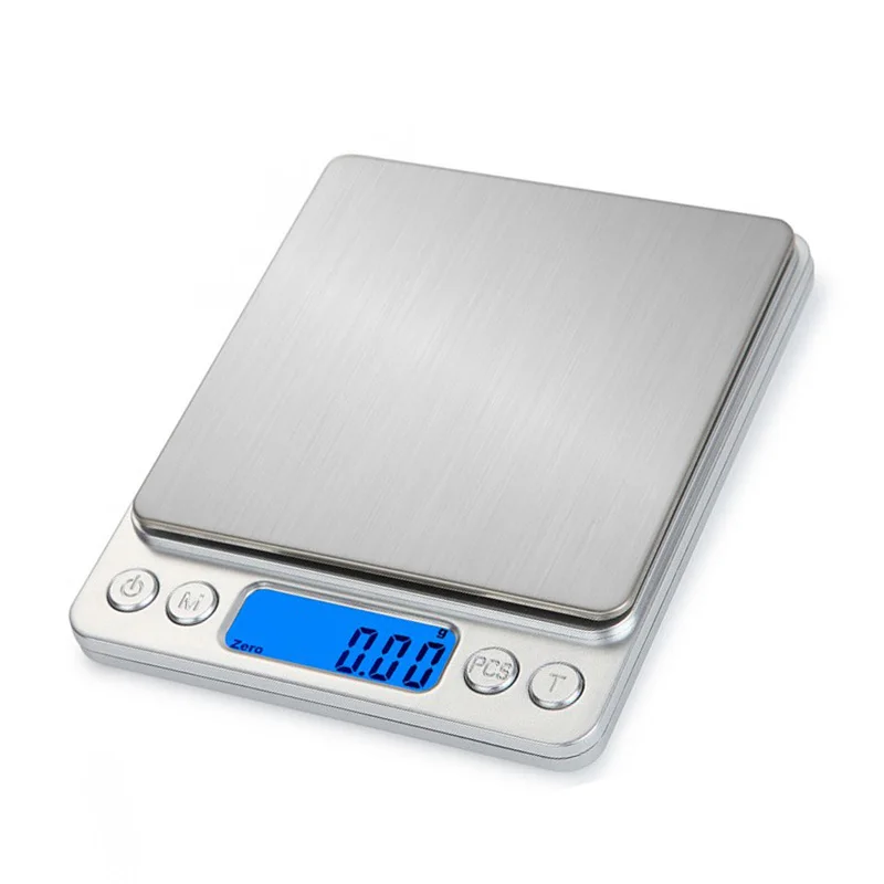 Mini Scale Pocket Jewelry Scales 0.01/0.1G Precision LCD Digital Scales 500G/1/2/3Kg Mini USB Electronic Gram Weight Balance Scale for Tea Jewelry Weighing Scale 1Kg 0.1G