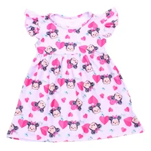 Г. Детское розовое платье для девочек на День святого Валентина Милая эксклюзивная одежда для маленьких девочек с принтом РОЗОВОГО СЕРДЦА на День святого Валентина