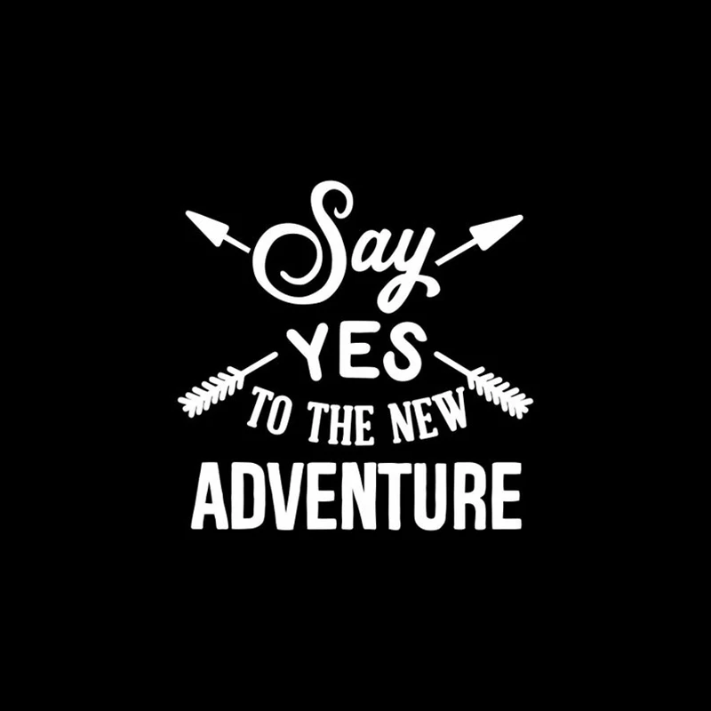 

Black/White Adventure Decal Vinyl Bumper Decor Decals Waterproof Removable Art Rear windshield Decoration S947