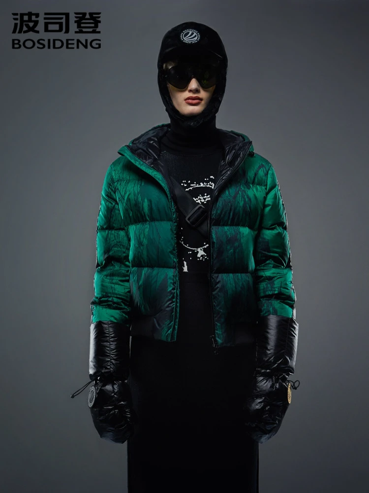 BOSIDENG Chaqueta de plumón con capucha para abrigo de plumas de ganso impermeable, color verde, Serie de la Semana de la x Milán, B90142918|Abrigos de plumón| - AliExpress