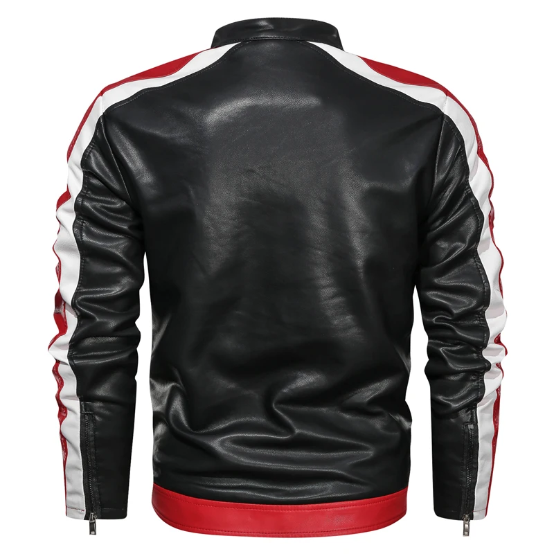 MYAZHOU бренд Для мужчин Кожаная куртка Повседневное мода, с воротником, для езды на мотоцикле, Костюмы зимние Для мужчин плюс бархатные теплые, раздел-куртки и пиджаки для мальчиков