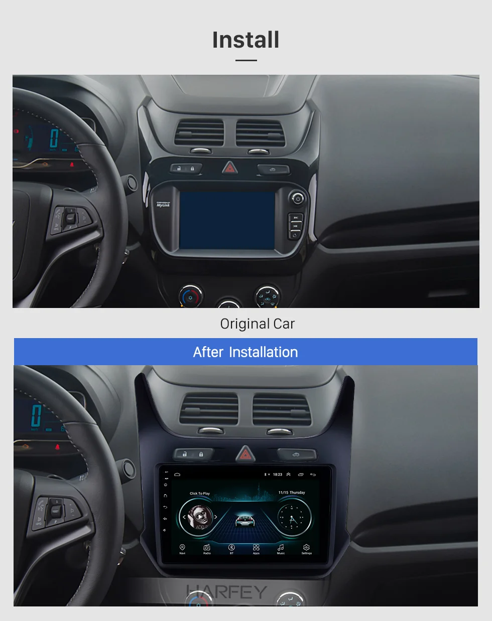 Clearance Harfey Stereo Android 8.1 HD 9" Car GPS Autoradio support Carplay Digital TV Navi Unit for chevy Chevrolet cobalt 2016 2017 2018 13 Clearance Harfey Stereo Android 8.1 HD 9" Car GPS Autoradio support Carplay Digital TV Navi Unit for chevy Chevrolet cobalt 2016 2017 2018 13