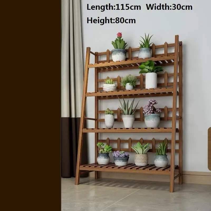 Escalera Decorativa Madera Wood Plantenstandaard Indoor Pot Balcony Outdoor Flower Shelf Stojak Na Kwiaty Plant Stand - Цвет: MODEL F