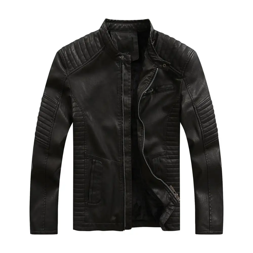 Качественные полосатые мужские Куртки из искусственной кожи, пальто для мужчин, мужская замшевая куртка для фитнеса, Casaco Masculino, повседневное пальто, мужская одежда - Цвет: black