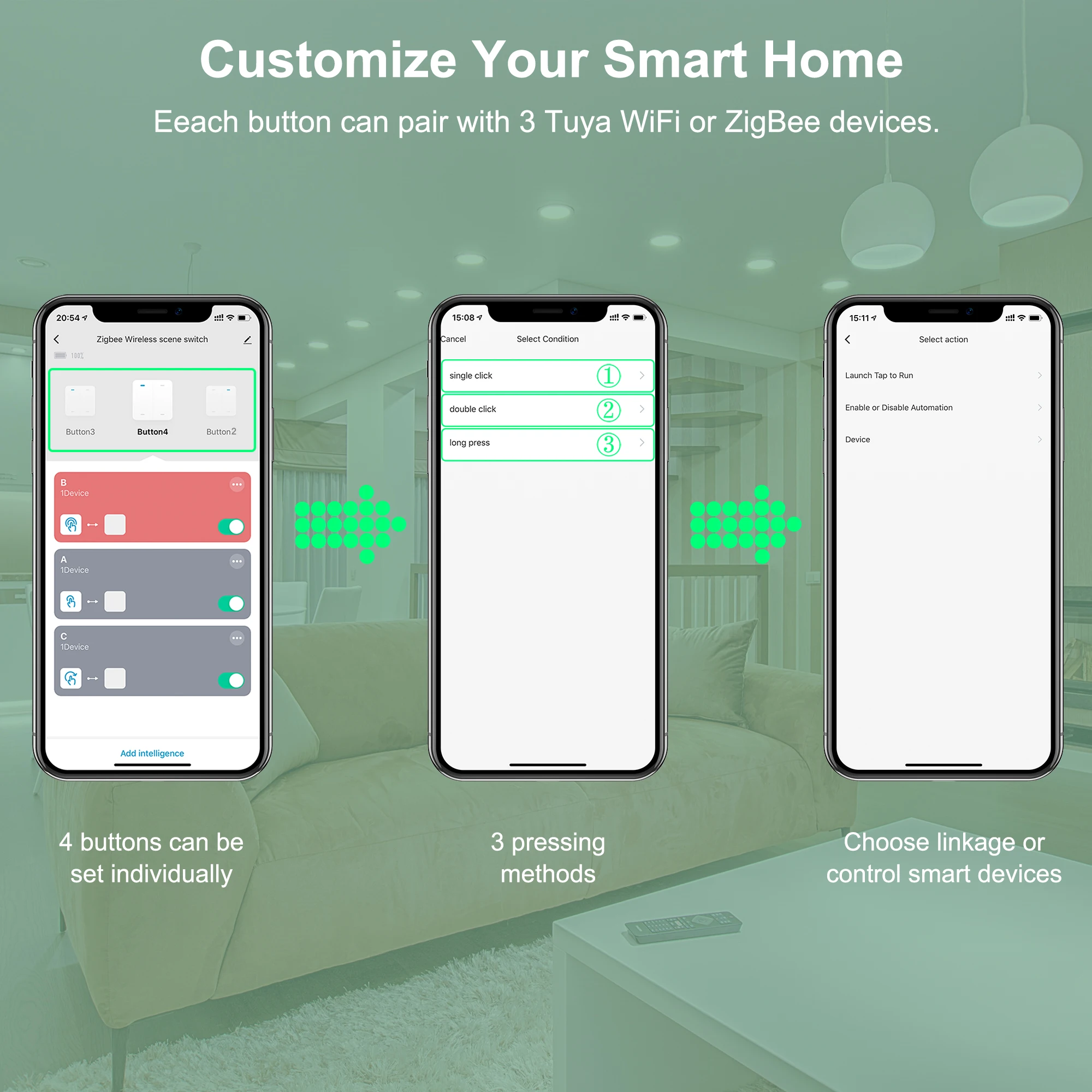 Переключатель Tuya ZigBee работает со всеми устройствами ZigBee/Wifi беспроводной умный