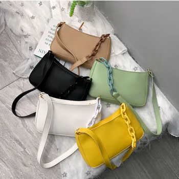 

Soft Pu Retro Totes Bags for Women 2020 Trendy Vintage Handbags Female Small Subaxillary Bags Casual Mini Portable Shoulder Bags