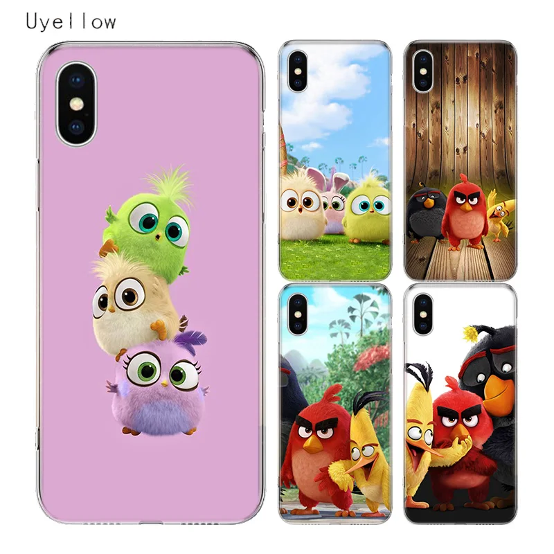 

Uyellow The Angry Bird Trend Cover For Iphone 5 6S 7 8 10 Plus Silicone Soft TPU Phone Case For Apple X XR XS MAX Coque Shell