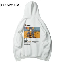 GOSWTCCIA Tom Cat And Jerry Mouse Funny Print Hooded Sweatshirts Hoodies Mens Hip Hop Streetwear Skateboard Casual Pullover Tops Hoodies GOSWTCCIA Tom Cat And Jerry Mouse Funny Print Hooded Sweatshirts Hoodies Mens Hip Hop Streetwear Skateboard Casual Pullover Tops Hoodies