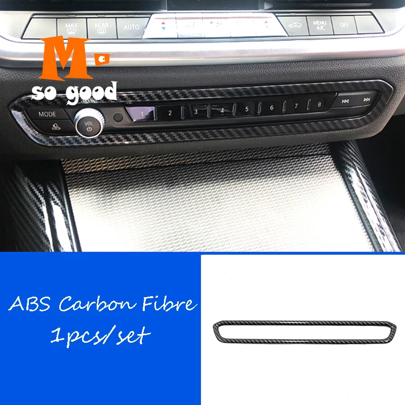 For BMW 3 Series 2019 2020 ABS Carbon fibre Auto Accessories Car Air Conditioner Switch Panel Cover Trim Sticker 1pcs | Автомобили и