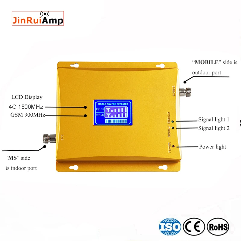 GSM 900 4G LTE 1800 리피터 GSM 1800mhz 모바일 신호 부스터 75dB 듀얼 밴드 Repetidor ...