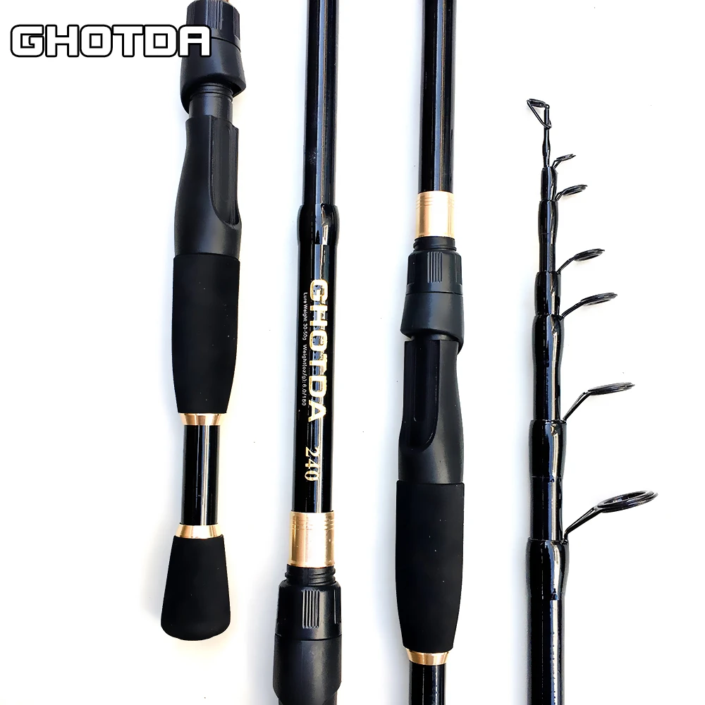 GHOTDA Telescopic Fishing Rod Ultralight Weight Spinning Fishing Rod