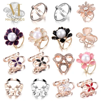 

Vintage Brooch Pins Rhinestone Garland Hoop Twine Brooch Scarf Clip Buckle Holder Pin Crystal Shawl Buckle Jewelry Accessories